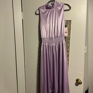 Nanette Lepore Purple Ruched Hi-Low Dress